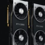 Close-up of NVIDIA RTX graphics cards representing AI computing hardware at GTC 2026